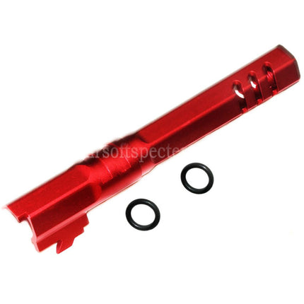 5KU 5 Inches 123/127mm CNC Hexagon Outer Barrel +11mm CW for Armorer Works AW WE-TECH Tokyo Marui Hi-Capa 5.1 GBB Pistols Airsoft