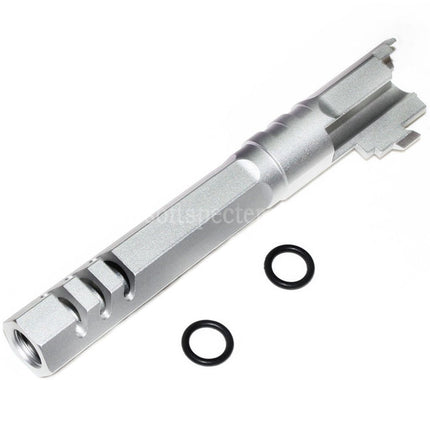 5KU 5 Inches 123/127mm CNC Hexagon Outer Barrel +11mm CW for Armorer Works AW WE-TECH Tokyo Marui Hi-Capa 5.1 GBB Pistols Airsoft