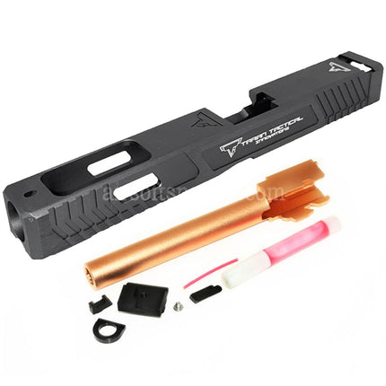 5KU TTI Combat Master CNC G34 Barrel Slide Set For Tokyo Marui G17 Series GBB Pistols Airsoft Charcoal Grey