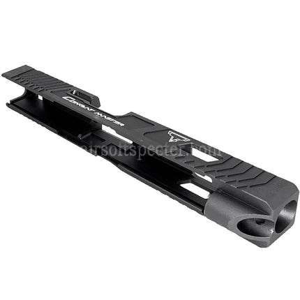 5KU TTI Combat Master CNC G34 Barrel Slide Set For Tokyo Marui G17 Series GBB Pistols Airsoft Charcoal Grey