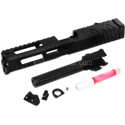 5KU CNC Aluminum 9INE RMR Ready Barrel Slide Set For WE Tokyo Marui G17 Gen3 Series GBB Pistols Airsoft