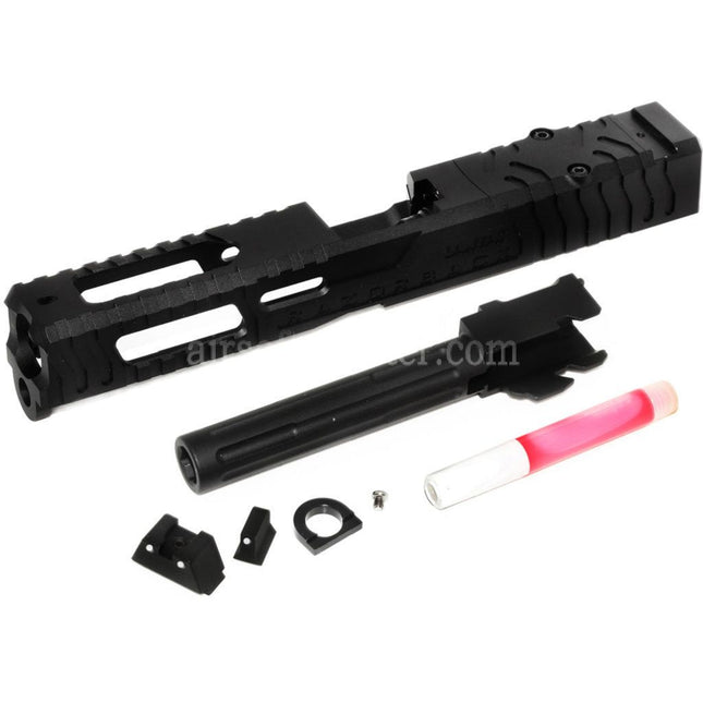5KU CNC Aluminum 9INE RMR Ready Barrel Slide Set For WE Tokyo Marui G17 Gen3 Series GBB Pistols Airsoft