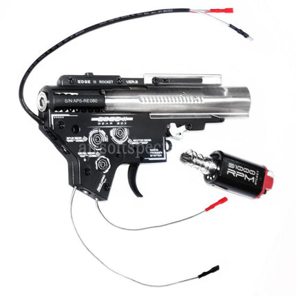 Boîte de vitesses APS Rocket Edge II 8 mm High Cycle Version 2 V2 pour fusil AEG Airsoft APS ASR Tokyo Marui M4 M16, câblage arrière