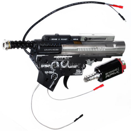 Boîte de vitesses APS Rocket Edge II 8 mm High Cycle Version 2 V2 pour fusil AEG Airsoft APS ASR Tokyo Marui M4 M16, câblage arrière