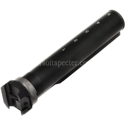 5KU 5-Positions Stock Buffer Tube with 20mm Picatinny Rail Adaptor For M4 Rifles Retractable Stock Black
