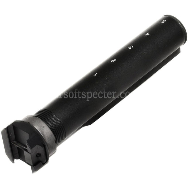 5KU 5-Positions Stock Buffer Tube with 20mm Picatinny Rail Adaptor For M4 Rifles Retractable Stock Black