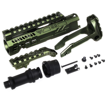 5KU Carbine Rifle Conversion Kit Type-B with M1913 Rail Stock Adaptor For Action Army AAP-01 Series GBB Pistols Airsoft