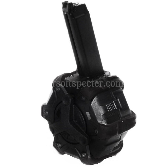 WE (WE-TECH) 350rd Gas Drum Magazine for G17 G18C G-Series GBB Pistols Airsoft