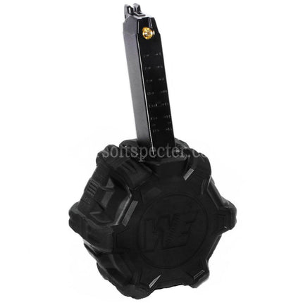 WE (WE-TECH) 350rd Gas Drum Magazine for G17 G18C G-Series GBB Pistols Airsoft