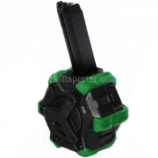 WE (WE-TECH) 350rd Gas Drum Magazine for G17 G18C G-Series GBB Pistols Airsoft