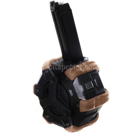WE (WE-TECH) 350rd Gas Drum Magazine for G17 G18C G-Series GBB Pistols Airsoft
