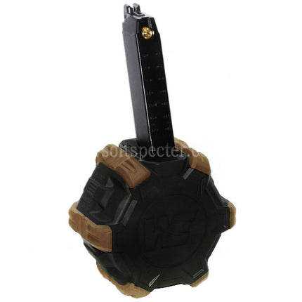 WE (WE-TECH) 350rd Gas Drum Magazine for G17 G18C G-Series GBB Pistols Airsoft