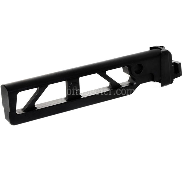 5KU Aluminium 6-Positions Skeleton ST-6 Folding Stock Tube with Adaptor for E&L AKS74 AK-105 Series AEG GBB Rifles Airsoft Black