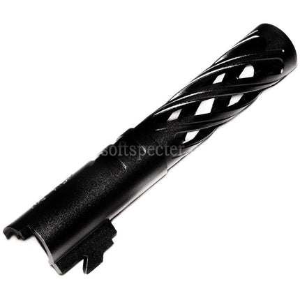 5KU 4.3 Inches 106mm/110mm CNC Tornado Spiral Hollow Outer Barrel +11mm CW for Tokyo Marui Hi-Capa 4.3 GBB Pistols Airsoft