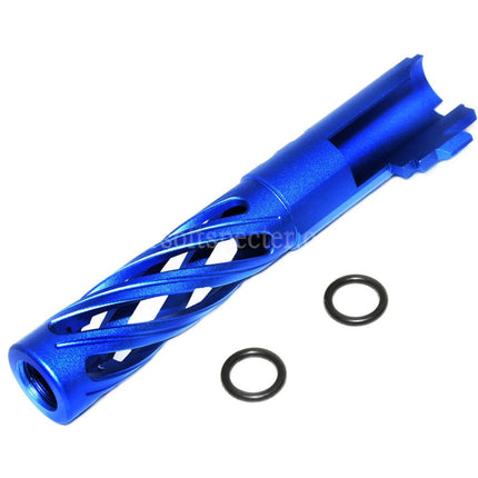 5KU 4.3 Inches 106mm/110mm CNC Tornado Spiral Hollow Outer Barrel +11mm CW for Tokyo Marui Hi-Capa 4.3 GBB Pistols Airsoft