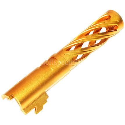 5KU 4.3 Inches 106mm/110mm CNC Tornado Spiral Hollow Outer Barrel +11mm CW for Tokyo Marui Hi-Capa 4.3 GBB Pistols Airsoft