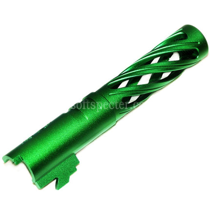 5KU 4.3 Inches 106mm/110mm CNC Tornado Spiral Hollow Outer Barrel +11mm CW for Tokyo Marui Hi-Capa 4.3 GBB Pistols Airsoft