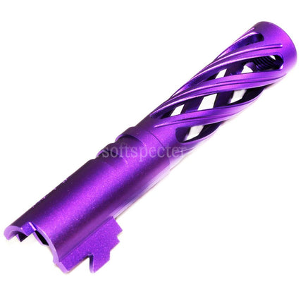 5KU 4.3 Inches 106mm/110mm CNC Tornado Spiral Hollow Outer Barrel +11mm CW for Tokyo Marui Hi-Capa 4.3 GBB Pistols Airsoft