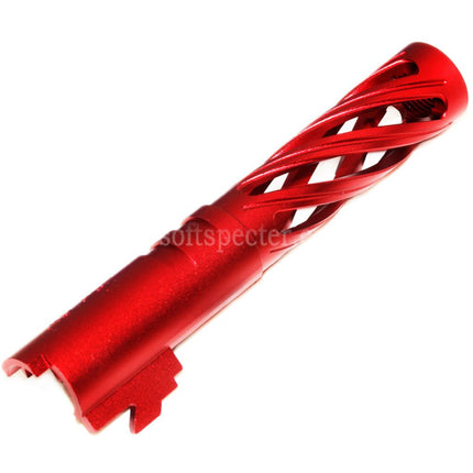 5KU 4.3 Inches 106mm/110mm CNC Tornado Spiral Hollow Outer Barrel +11mm CW for Tokyo Marui Hi-Capa 4.3 GBB Pistols Airsoft