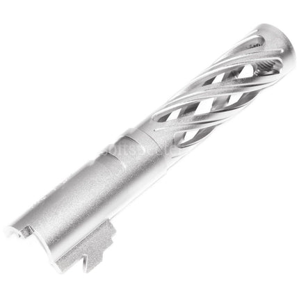 5KU 4.3 Inches 106mm/110mm CNC Tornado Spiral Hollow Outer Barrel +11mm CW for Tokyo Marui Hi-Capa 4.3 GBB Pistols Airsoft