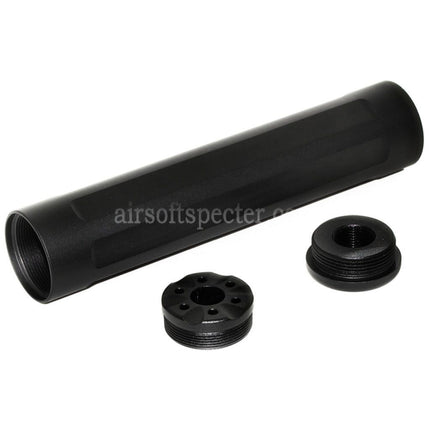 Extension de canon 5KU 157 mm Faux silencieux pour pistolets GBB Airsoft noirs de série AAP-01 Action Army à filetage antihoraire de -14 mm