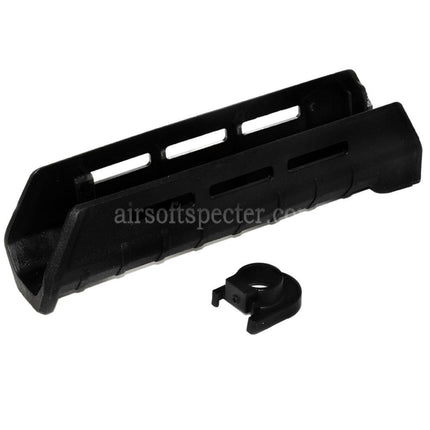 CYMA 198mm Polymer ZHUKOV Style AKM M-LOK Lower Handguard System For CYMA CM077E AK Zhukov Series AEG Rifles Airsoft Black