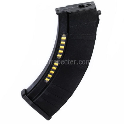 CYMA 220rd Polymer Mid-Cap Magazine with Dummy Display For AK Series AEG Rifles Airsoft Black