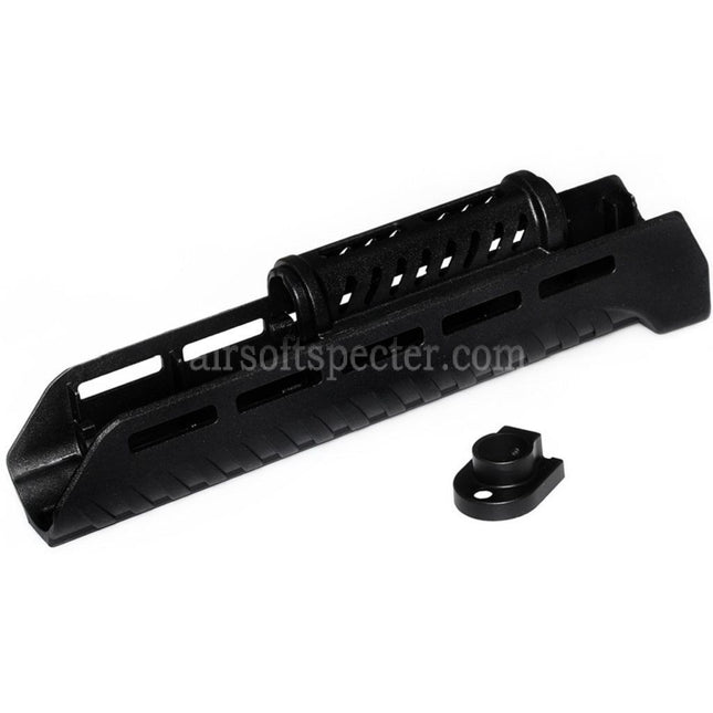 CYMA 110mm/265mm Polymer ZHUKOV Style AKM M-LOK Upper Lower Handguard System For CYMA AK Series AEG Rifles Airsoft Black