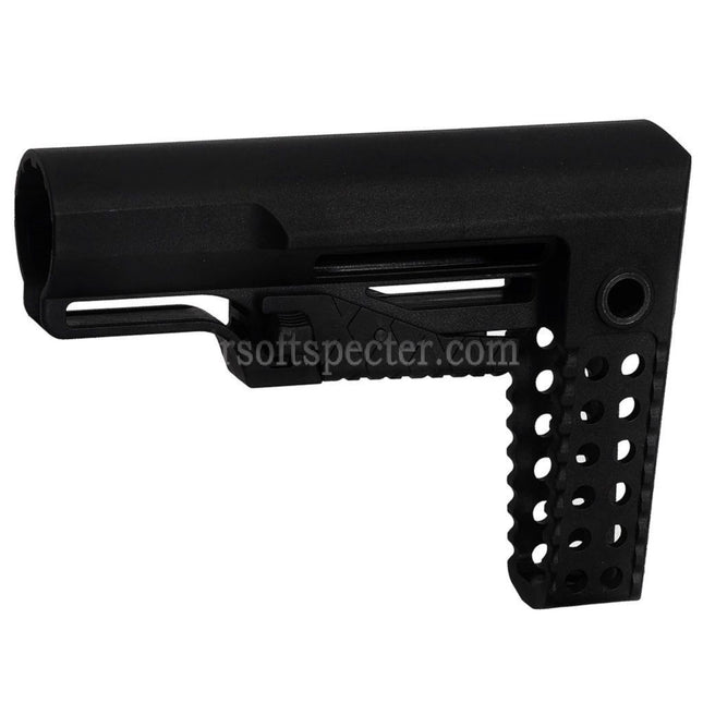APS RS-4 Retractable Butt Stock with QD Sling Mount and Paracord For M4 AEG Buffer Tube Rifles Airsoft Black