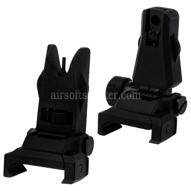 APS New Hawk Flip Up Front Rear Sight For 20mm 1913 Picatinny Rail M4 M16 AEG Rifles Airsoft