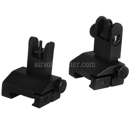 CYMA Metal Flip Up Front Rear Sight For 20mm 1913 Picatinny Rail M4 M16 AEG Rifles Airsoft
