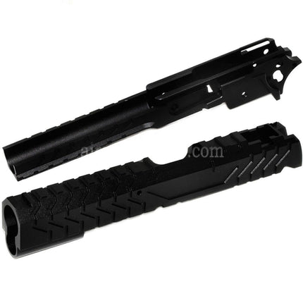 5KU CNC Aluminium Matrix Style Slide and Middle Frame Set For Tokyo Marui Hi-Capa Series GBB Pistols Airsoft