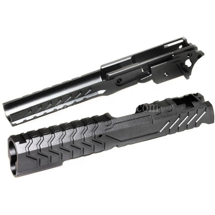 5KU CNC Aluminium Matrix Style Slide and Middle Frame Set For Tokyo Marui Hi-Capa Series GBB Pistols Airsoft