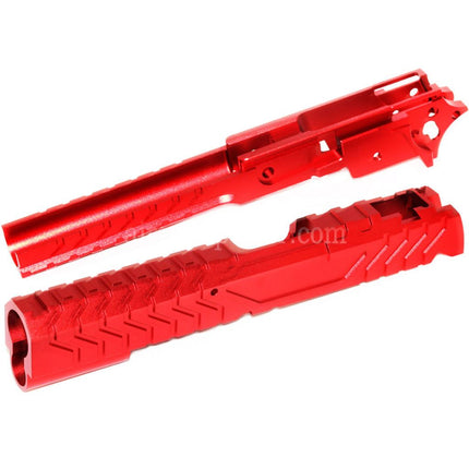 5KU CNC Aluminium Matrix Style Slide and Middle Frame Set For Tokyo Marui Hi-Capa Series GBB Pistols Airsoft