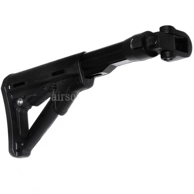 CYMA 6-Positions CTR Style Retractable Folding Stock For CYMA CM076 AK74 Series AEG Rifles Airsoft Black
