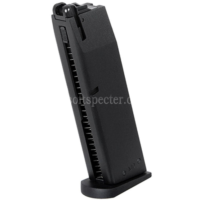 KJ WORKS 25rd Gas Magazine Suitable For KJ SRC Tokyo Marui WE M9 Series GBB Pistols Airsoft Black