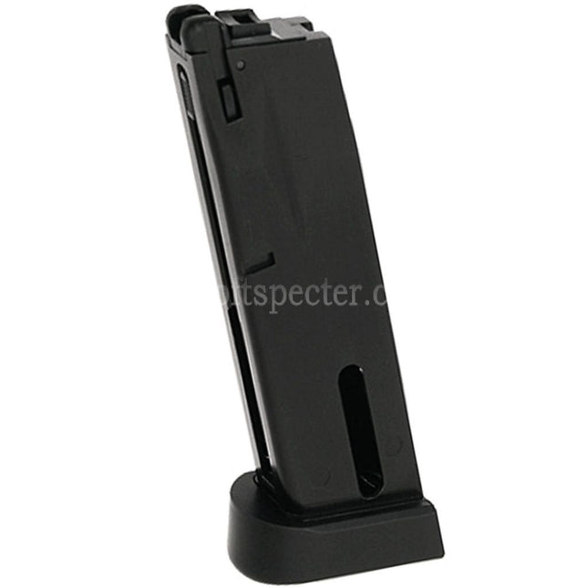 KJ WORKS 25rd Co2 Magazine Suitable For KJ SRC Tokyo Marui WE M9 Series GBB Pistols Airsoft Black