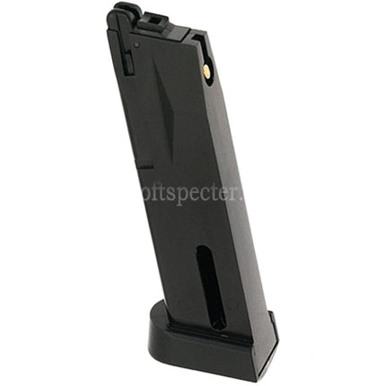 KJ WORKS 25rd Co2 Magazine Suitable For KJ SRC Tokyo Marui WE M9 Series GBB Pistols Airsoft Black