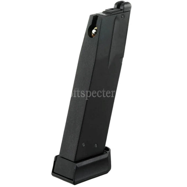 KJ WORKS 26rd Gas Magazine Suitable For KJ KP-15 Shadow 2 KP-09 CZ-75 Series GBB Pistols Airsoft Black