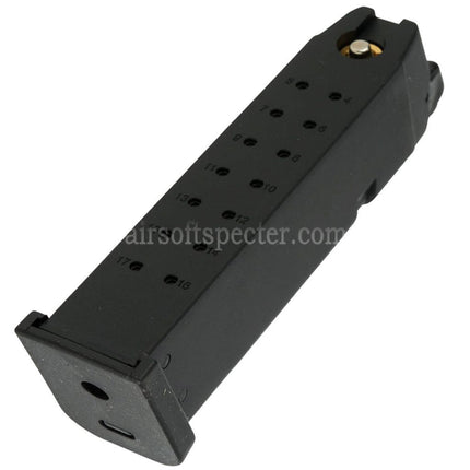 KJ WORKS 24rd Gas Magazine Suitable For KP-13 KP-17 KP-18 G17 G18C G34 G35 Series GBB Pistols Airsoft Black