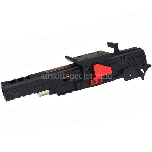 5KU CNC Aluminum Limcat Sabercat Style Barrel Slide Middle Frame Kit Complete Set Suitable For Tokyo Marui Hi-Capa Series GBB Pistols Airsoft