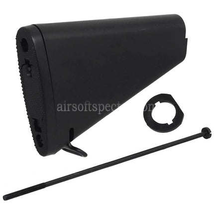 Golden Eagle Stubby Fixed Stock Suitable For M4 M16 Series AEG Rifles Airsoft Black