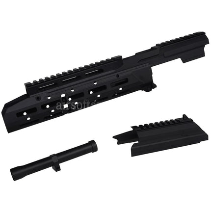 5KU Chassis SAG Style MK3 Monolithic M-Lok Handguard Rail System Railed Dust Cover Set For Tokyo Marui AKM GBB Series Rifles Airsoft Black