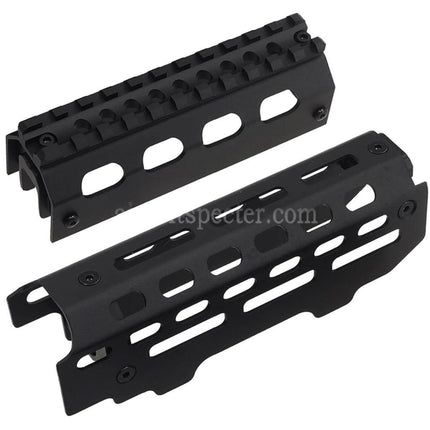 CYMA Aluminium M-LOK Handguard Rail System Suitable For AK74U Series AEG Rifles Airsoft Black