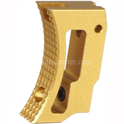 Gâchette courte incurvée réglable en aluminium 5KU pour pistolets Airsoft Tokyo Marui Hi-Capa série 1911 GBB