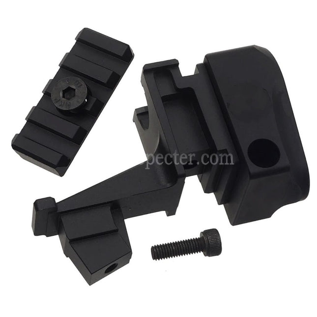 5KU Aluminum 4-Slots 20mm M1913 Picatinny Rail Stock Adapter Suitable For M4 Buffer Tube Toyko Marui AKM Series GBB Rifles