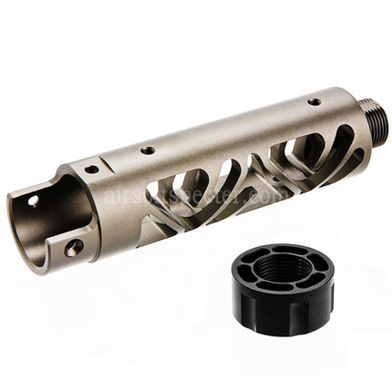 Narcos Airsoft CNC Aluminum Front Barrel Kit (Type 6) For Action Army AAP01 Series GBB Pistols