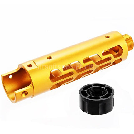 Narcos Airsoft CNC Aluminum Front Barrel Kit (Type 7) For Action Army AAP01 Series GBB Pistols