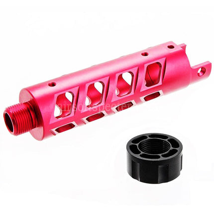 Narcos Airsoft CNC Aluminum Front Barrel Kit (Type 8) For Action Army AAP01 Series GBB Pistols