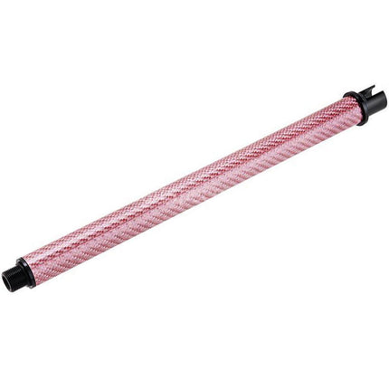Dr. Black Light Weight Carbon Fiber 12 Inches Outer Barrel -14mm CCW Counter-Clockwise Thread For Tokyo Marui M4 Series MWS GBB Rifles Airsoft